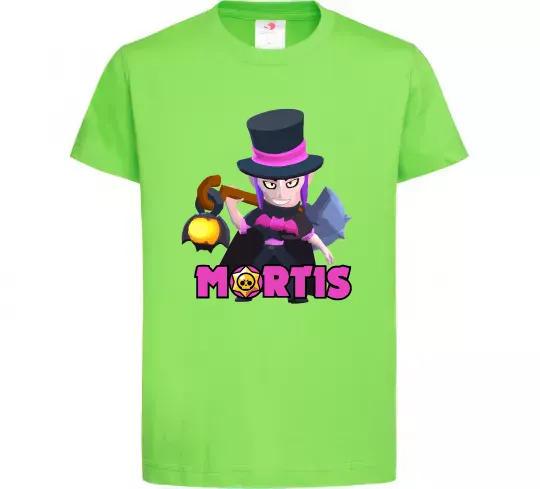 Дитяча футболка Mortis Brawl Stars Лаймовий фото