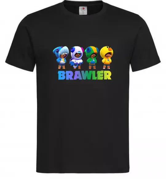 Чоловіча футболка Brawl Stars Leon skin Чорний фото