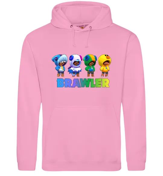 Женская толстовка (худи) Brawl Stars Leon skin Розовый фото