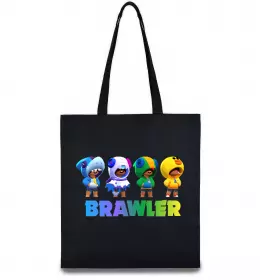 Эко-сумка Brawl Stars Leon skin Черный фото