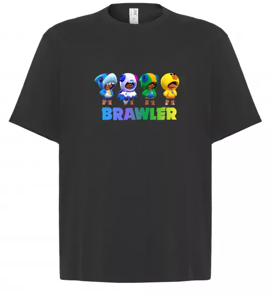 Футболка Оверсайз Brawl Stars Leon skin Черный фото