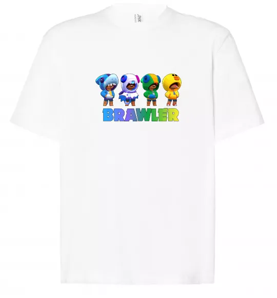 Футболка Оверсайз Brawl Stars Leon skin Белый фото