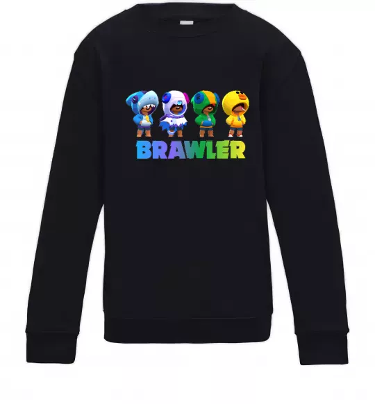 Детский Свитшот Brawl Stars Leon skin Черный фото