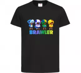 Детская футболка Brawl Stars Leon skin Черный фото