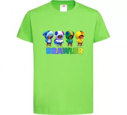 Дитяча футболка Brawl Stars Leon skin Лаймовий фото