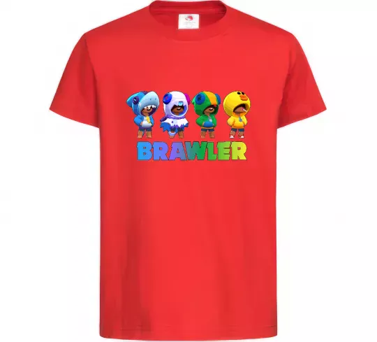 Дитяча футболка Brawl Stars Leon skin Червоний фото