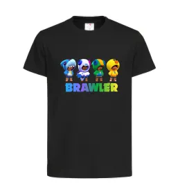 Детская футболка Brawl Stars Leon skin Черный фото
