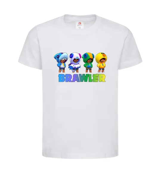 Детская футболка Brawl Stars Leon skin Белый фото