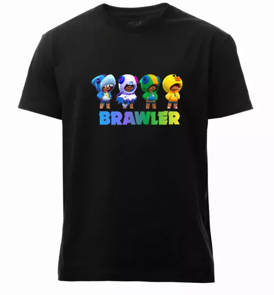 Чоловіча преміум футболка Brawl Stars Leon skin Чорний фото