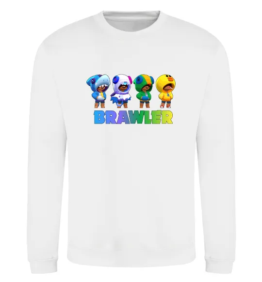 Свитшот Brawl Stars Leon skin Белый фото