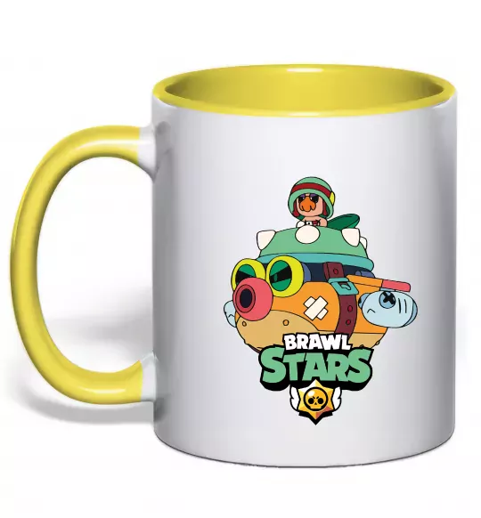Чашка с цветной ручкой Brawl Stars Hank Солнечно желтый фото