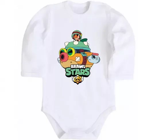 Детский боди Brawl Stars Hank Белый фото