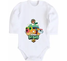 Дитячий бодік Brawl Stars Hank Білий фото