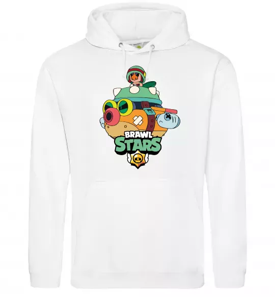 Чоловіча толстовка (худі) Brawl Stars Hank Білий фото