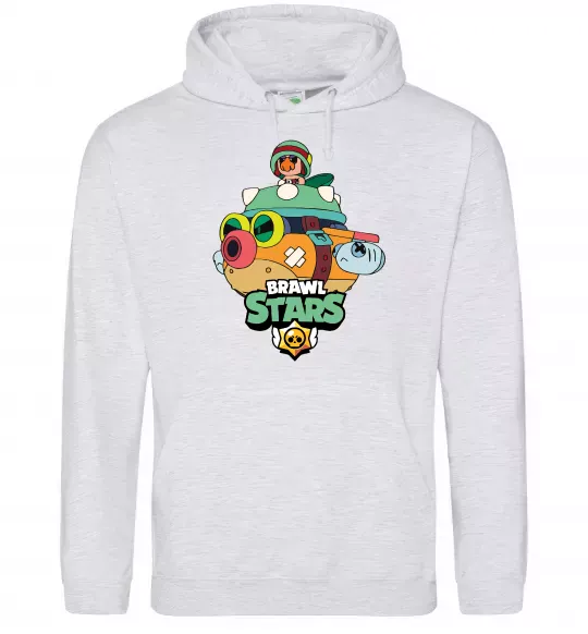 Чоловіча толстовка (худі) Brawl Stars Hank Сірий меланж фото