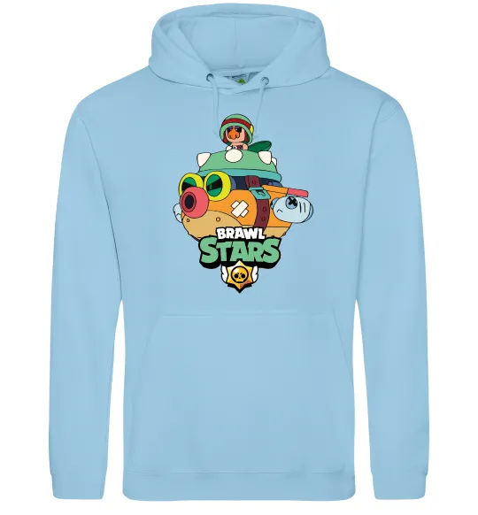 Мужская толстовка (худи) Brawl Stars Hank Голубой фото