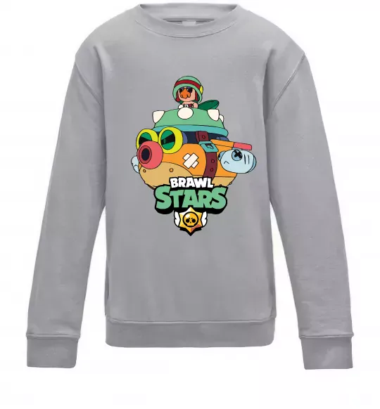 Детский Свитшот Brawl Stars Hank Серый меланж фото