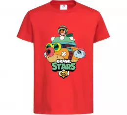 Детская футболка Brawl Stars Hank Красный фото