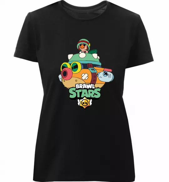 Жіноча преміум футболка Brawl Stars Hank Чорний фото