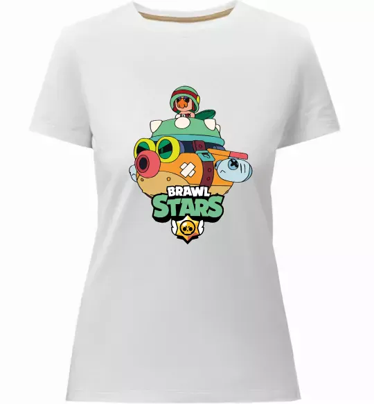 Жіноча преміум футболка Brawl Stars Hank Білий фото