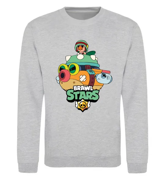 Свитшот Brawl Stars Hank Серый меланж фото