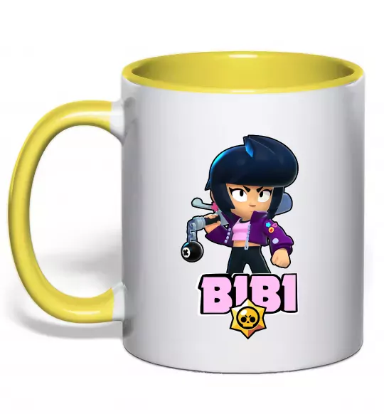 Чашка з кольоровою ручкою Bibi Brawl Stars Сонячно жовтий фото
