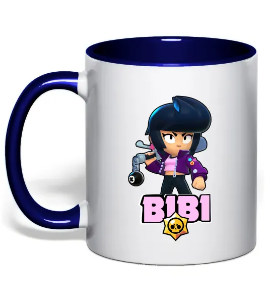 Чашка з кольоровою ручкою Bibi Brawl Stars Глибокий темно-синій фото