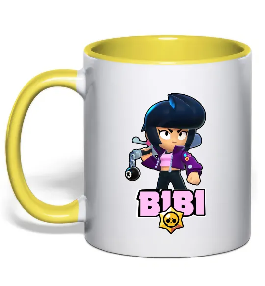 Чашка с цветной ручкой Bibi Brawl Stars Лимонный фото