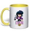 Чашка с цветной ручкой Bibi Brawl Stars Лимонный фото