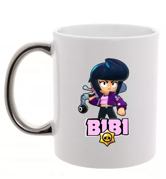Чашка з кольоровою ручкою Bibi Brawl Stars Срібло фото