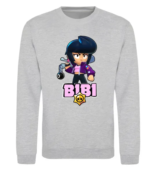 Свитшот Bibi Brawl Stars Серый меланж фото