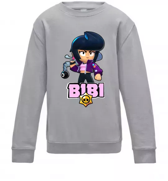 Детский Свитшот Bibi Brawl Stars Серый меланж фото