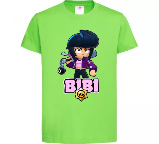 Дитяча футболка Bibi Brawl Stars Лаймовий фото
