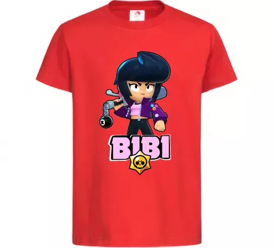 Дитяча футболка Bibi Brawl Stars Червоний фото