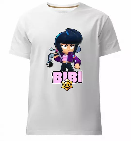 Мужская премиум футболка Bibi Brawl Stars Белый фото