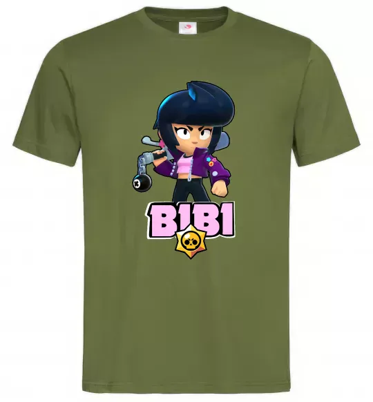 Чоловіча футболка Bibi Brawl Stars Оливковий фото