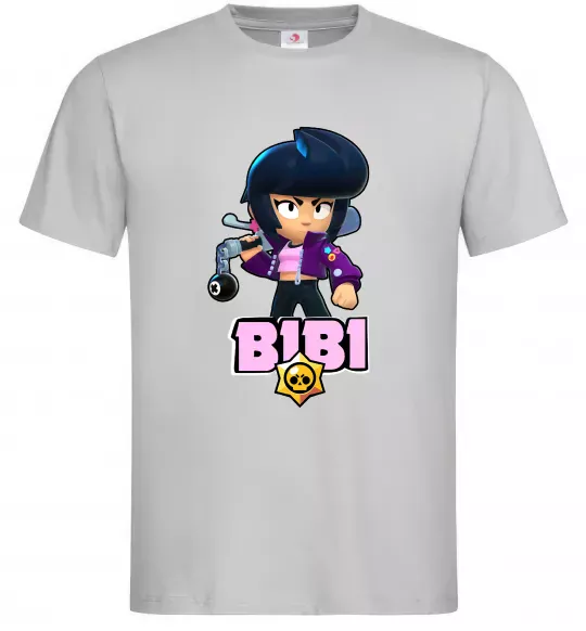 Чоловіча футболка Bibi Brawl Stars Сірий фото