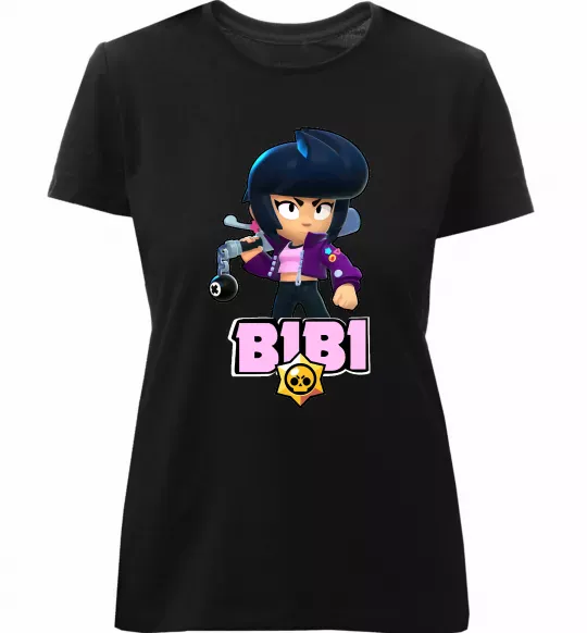 Женская премиум футболка Bibi Brawl Stars Черный фото