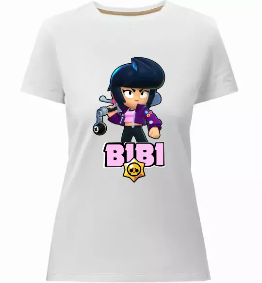Женская премиум футболка Bibi Brawl Stars Белый фото