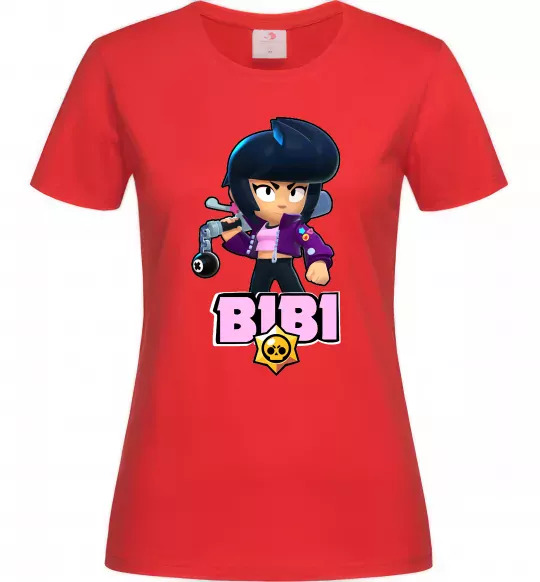 Женская футболка Bibi Brawl Stars Красный фото