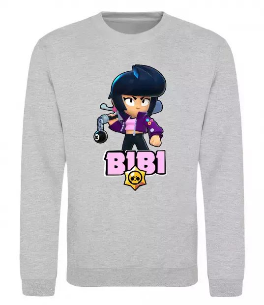 Свитшот Bibi Brawl Stars Серый меланж фото