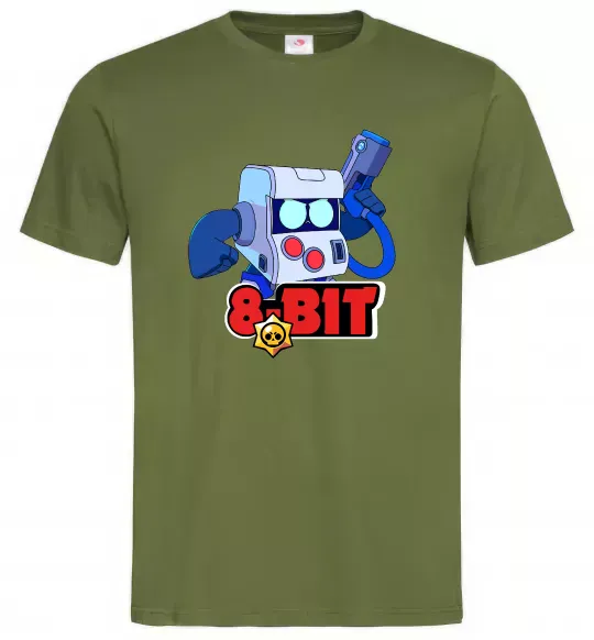Мужская футболка Brawl Stars 8 bit Оливковый фото