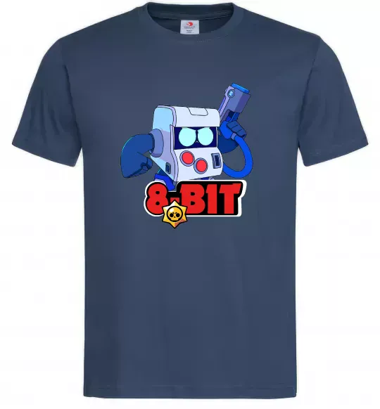 Мужская футболка Brawl Stars 8 bit Темно-синий фото