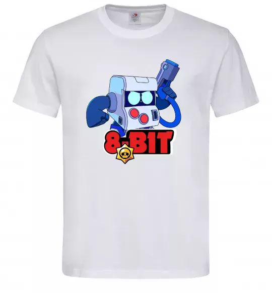 Мужская футболка Brawl Stars 8 bit Белый фото