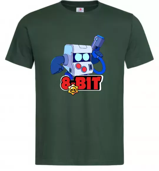 Мужская футболка Brawl Stars 8 bit Темно-зеленый фото