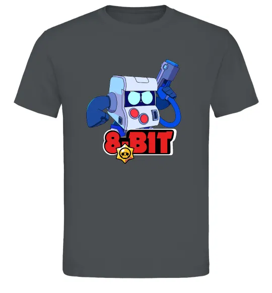 Мужская футболка Brawl Stars 8 bit Графит фото