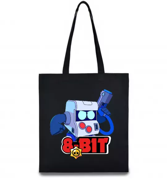 Еко-сумка Brawl Stars 8 bit Чорний фото
