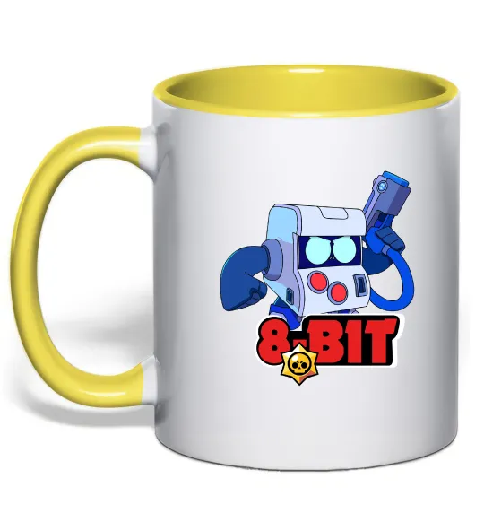 Чашка з кольоровою ручкою Brawl Stars 8 bit Лимонний фото