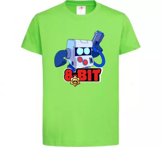 Детская футболка Brawl Stars 8 bit Лаймовый фото