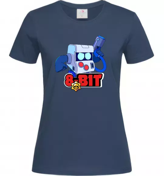 Женская футболка Brawl Stars 8 bit Темно-синий фото